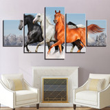 Art Modular Picture Wall Posters 5 Panel Animal Horse HD Printed Modern On Canvas Painting