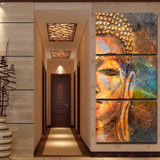 3 Panel Buddha Statue Abstract Wall Art Picture Modern Bedroom Canvas Print Painting Wall Picture