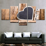 Modern Canvas Pictures HD Prints LOVE Quote Poster 5 Pieces Love Heart Painting Wall Art