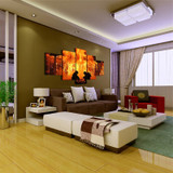 Modern Painting Abastract Wall Art Pictures 5 Pieces Canvas Printed Warrior Fireman Fire Fighter Poster