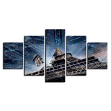 Canvas Pictures Wall Art 5 Pieces Eiffel Tower Paintings HD Prints Abstract Landscape Posters