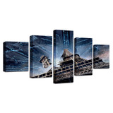 Canvas Pictures Wall Art 5 Pieces Eiffel Tower Paintings HD Prints Abstract Landscape Posters