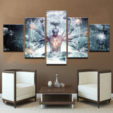 Modern Canvas HD Prints Pictures Wall Art 5 Pieces Buddha Art Yoga Painting Tree Abstract Meditation Poster