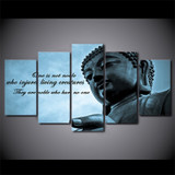 Wall Art Pictures HD Printed Canvas Poster Modern 5 Pieces Huge Buddha Statue Zen Art Painting