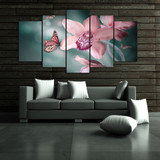 Wall Picture Butterfly Orchid Painting Canvas Print HD Printed Canvas Poster