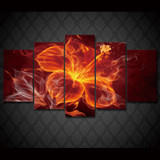 HD Printed Fire Flower Group Painting Canvas Print Print Poster Picture Canvas