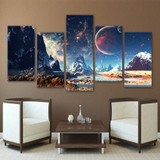 HD Printed Wushan Planet Snow Lake Painting on Canvas Print Poster Picture Canvas
