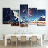 HD Printed Wushan Planet Snow Lake Painting on Canvas Print Poster Picture Canvas
