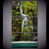 3 Piece Modular Wall Paintings HD Printed Mountain Waterfall Chinese Wall Art Decorative Canvas Pictures