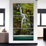 3 Piece Modular Wall Paintings HD Printed Mountain Waterfall Chinese Wall Art Decorative Canvas Pictures