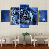 Abstract Paintings Wall Art Modular Pictures 5 Pieces Animal Tiger Posters HD Prints Modern