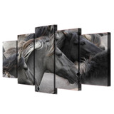Modern HD Print Modular Pictures Canvas 5 Panel Animal Horses Running Steeds Landscape Painting Wall Art Decor