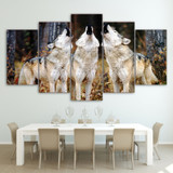 Modular HD Printed Pictures Wall Art 5 Pieces White Wolf Group Canvas Paintings Animal Posters Modular HD Printed Pictures Wall Art 5 Pieces White Wolf Group Canvas Paintings Animal Posters
