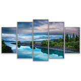 Canvas Paintings Wall Art Poster 5 Pieces Island River Mountain Wonderful Nature Landscape Pictures