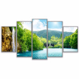 Wall Art Pictures HD Prints Canvas Paintings 5 Pieces River Waterfall Mountain Nature Landscape Poster