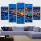Modular Abstrac Wall Art Canvas Painting 5 Pieces Beauty Of Marrakech Nightlife Pictures HD Prints Poster