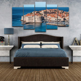 Wall Art Pictures HD Print Painting 5 Pieces Dubrovnik Tourist Port Ancient City Landscape Canvas Poster