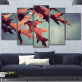 Canvas Paintings Modern Wall Art  5 Pieces Maple Leaves Landscape Poster Modular HD Prints Pictures