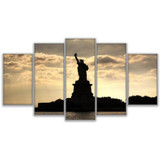 Canvas Paintings Wall Art Pictures Room r 5 Pieces Statue Of Liberty Poster Modular Sunset Lady Liberty Pictures