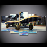 Canvas Pictures HD Printed Sports Posters 5 Pieces Skateboard Painting