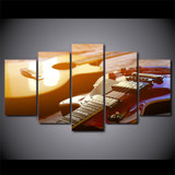 HD Printed Wall Art Pictures 5 Pieces Classical Guitar Canvas Painting Living Room Modular Music Poster