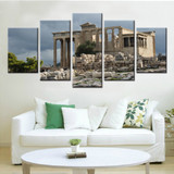 Modular Pictures Canvas HD Printed Wall Art Posters 5 Pieces Home Decor Ruins Landscape Retro Building Paintings