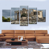 Modular Pictures Canvas HD Printed Wall Art Posters 5 Pieces Home Decor Ruins Landscape Retro Building Paintings