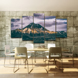 Modern Oil Canvas Painting Wall Art 5 Panel Snow Mountains Landscape Poster HD Printed