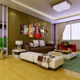 Modern Canvas Painting HD Printed Wall Art Modular Pictures 5 Pieces Abstract Guitar Music Poster
