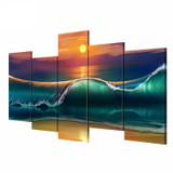 HD Print 5 Pieces Canvas Sea Painting Wall Art Modular Wall Paintings