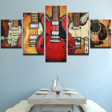 Canvas Paintings HD Printed 5 Pieces Guitar Abstract Wall Art Canvas Pictures