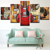 Canvas Paintings HD Printed 5 Pieces Guitar Abstract Wall Art Canvas Pictures