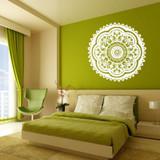 Vinyl Mandala Flower Wall Stickers Decoration Meditation Yoga Wall Art Decal Mendhi Lotus Flower
