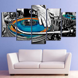 HD Printed 5 Piece Canvas Art DJ Music CD-ROM Painting Modular Wall Pictures