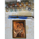 Frameless The Lion Animal DIY Painting By Numbers Kits Coloring Oil Painting On Canvas Drawing