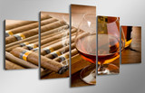 HD Printed Wine And Painting Canvas Print Room Decor Print Poster Picture