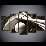 HD Printed 5 Piece Canvas Art Golf Clubs And Ball Picture Painting Wall Pictures