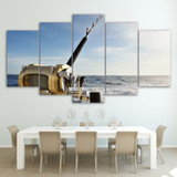 HD Printed 5 Piece Canvas Art Fishing On Sea Fishing Rod Painting Wall Pictures