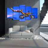 HD Printed Motocross Jumps Group Painting Wall Art Canvas Print Print Poster Picture