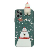 Cute 3D Cartoon Christmas Santa Reindeer Tree Phone Case For iPhone