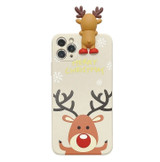 Cute 3D Cartoon Christmas Santa Reindeer Tree Phone Case For iPhone