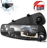 4K Mirror Dash Cam 9" Touch Screen Front And Rear Dual Dash Camera