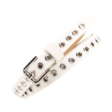 BLACK LEATHER STUD BELT