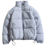 Casual Parka Coat Stand Collar Warm Thick Jacket for Men