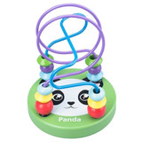 Montessori Wooden Circle Bead Wire Maze Roller Coaster Toys for Kids