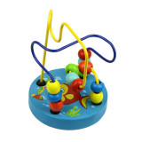Montessori Wooden Circle Bead Wire Maze Roller Coaster Toys for Kids