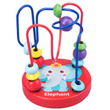 Montessori Wooden Circle Bead Wire Maze Roller Coaster Toys for Kids