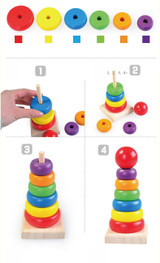 Wooden Frame Style Xylophone Rainbow Musical Toy for Kids
