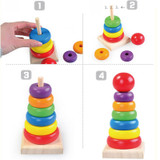 Wooden Frame Style Xylophone Rainbow Musical Toy for Kids