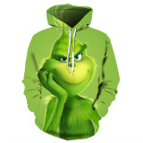 3D Cartoon Animation Print Long Sleeve Hooded Neck Men's Sweatshirt Hoodies